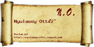 Nyulassy Ottó névjegykártya