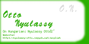 otto nyulassy business card